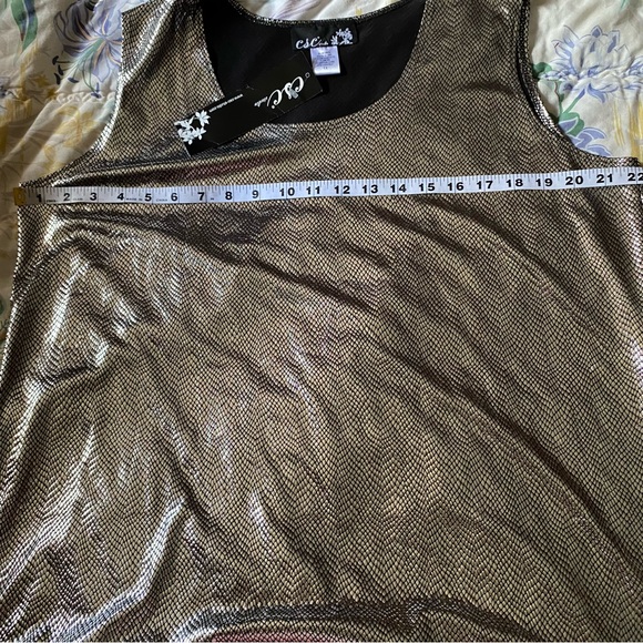 CSC Studio Metallic soft Gold NWT Tank Top Size 1X - Picture 5 of 6